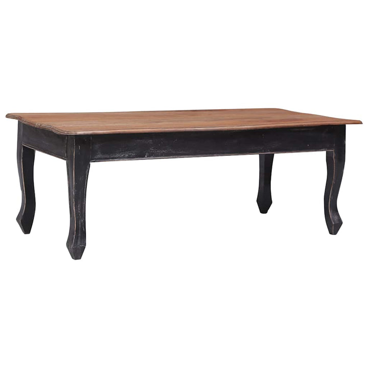 sofabord 120 x 60 x 45 cm massivt mahognitræ sort
