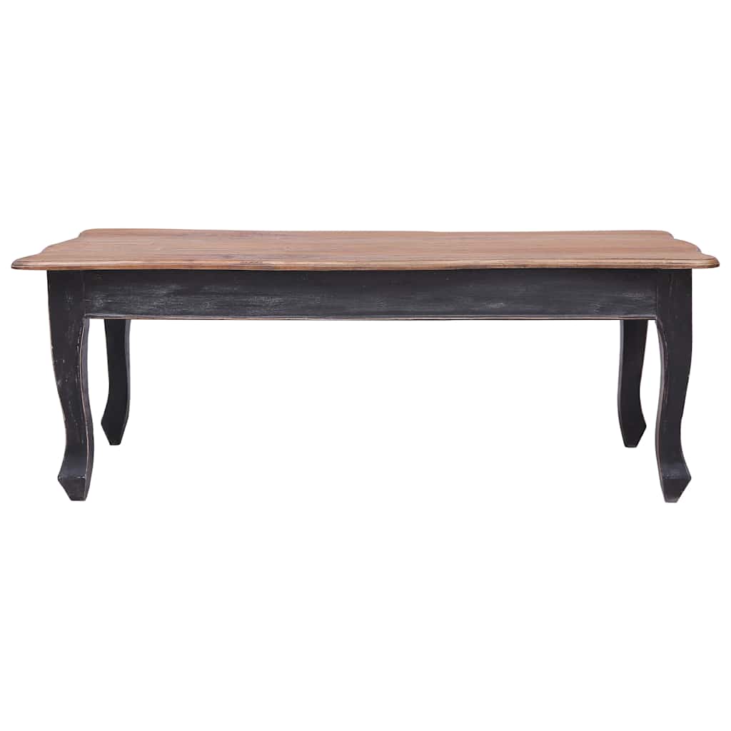 sofabord 120 x 60 x 45 cm massivt mahognitræ sort
