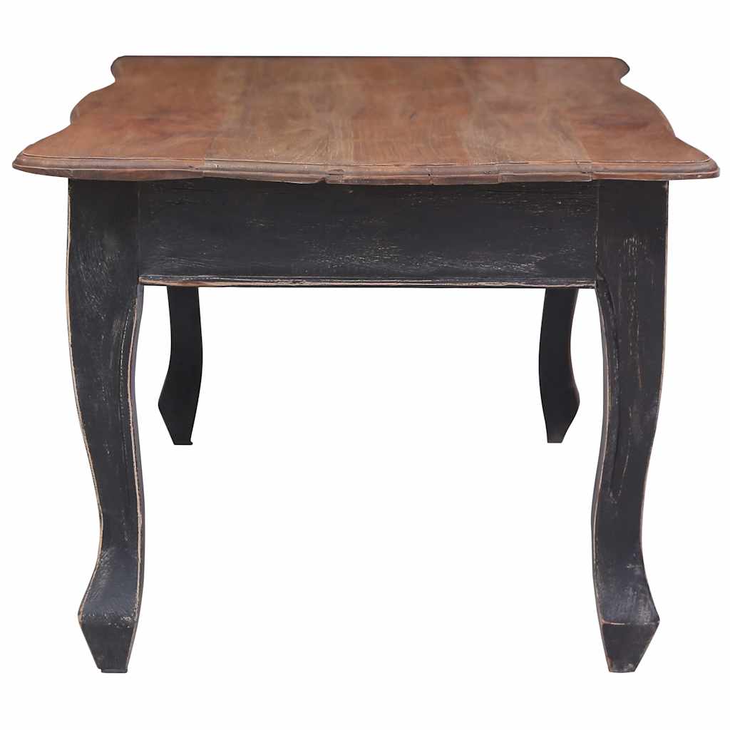sofabord 120 x 60 x 45 cm massivt mahognitræ sort