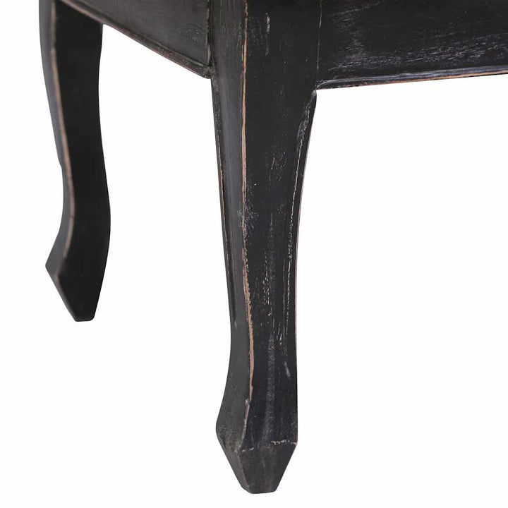 sofabord 120 x 60 x 45 cm massivt mahognitræ sort