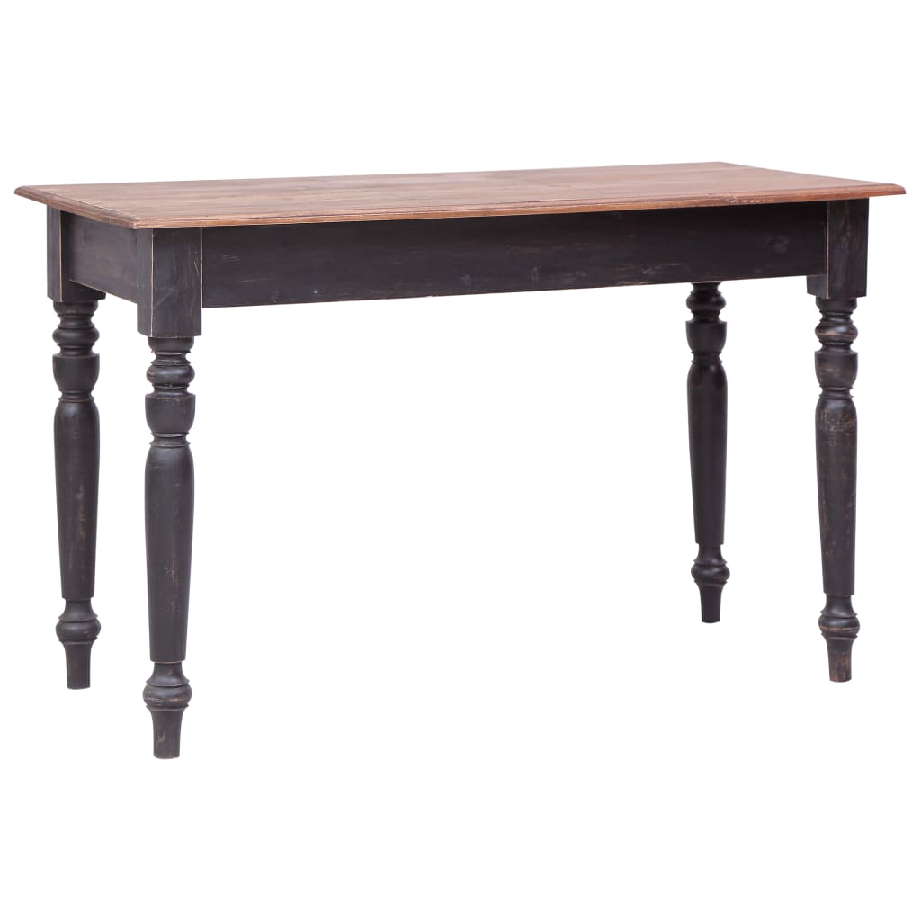 skrivebord med 3 skuffer 117x57x75 cm massivt mahognitræ