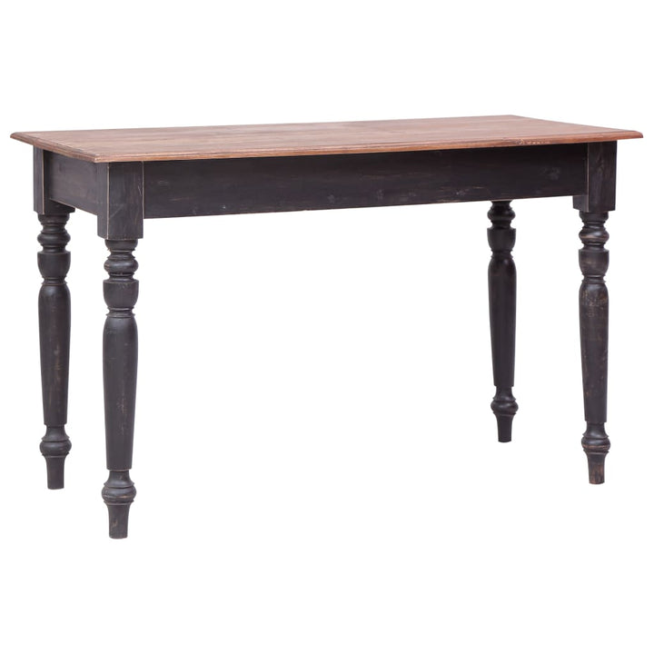 skrivebord med 3 skuffer 117x57x75 cm massivt mahognitræ