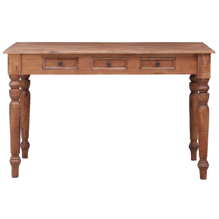 skrivebord med skuffer 117x57x75 cm massivt mahognitræ