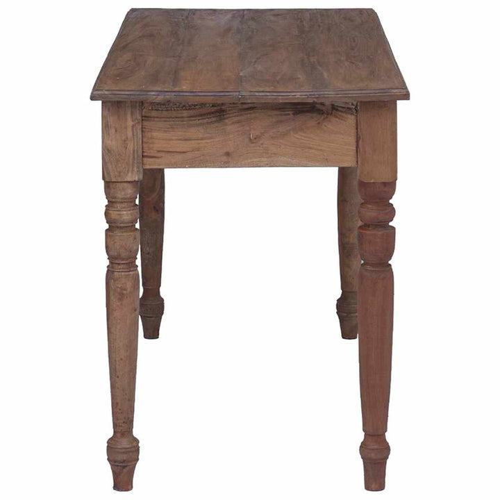skrivebord med skuffer 117x57x75 cm massivt mahognitræ