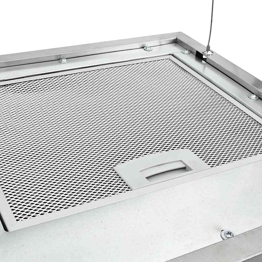 hængende ø-emhætte med touchsensor LCD 37 cm rustfrit stål