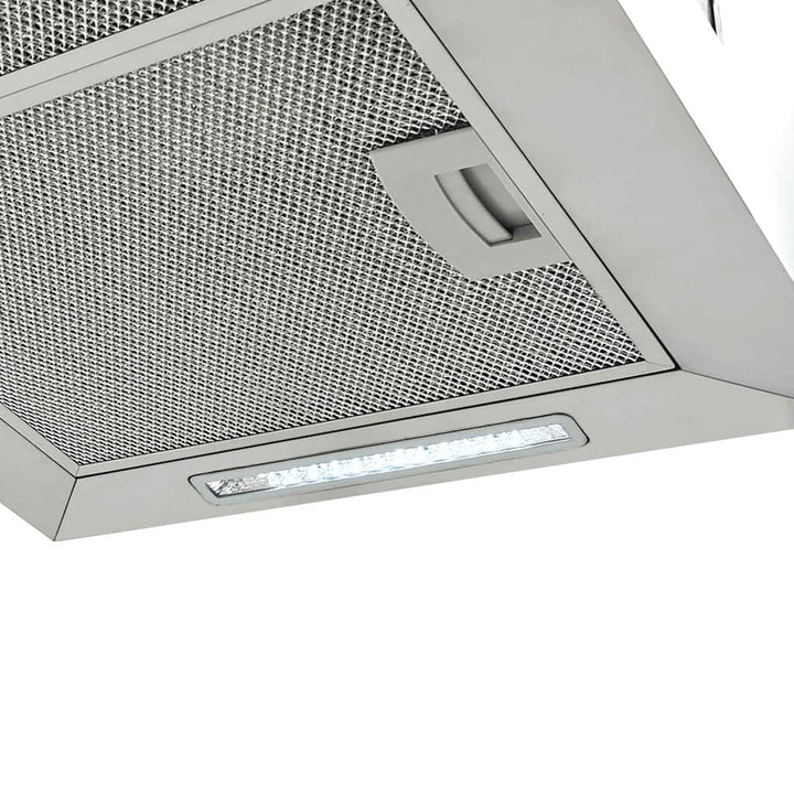 hængende ø-emhætte med touchsensor LCD 55 cm rustfrit stål