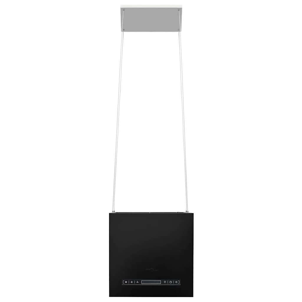 hængende ø-emhætte med touchsensor LCD 37 cm pulverlakeret stål