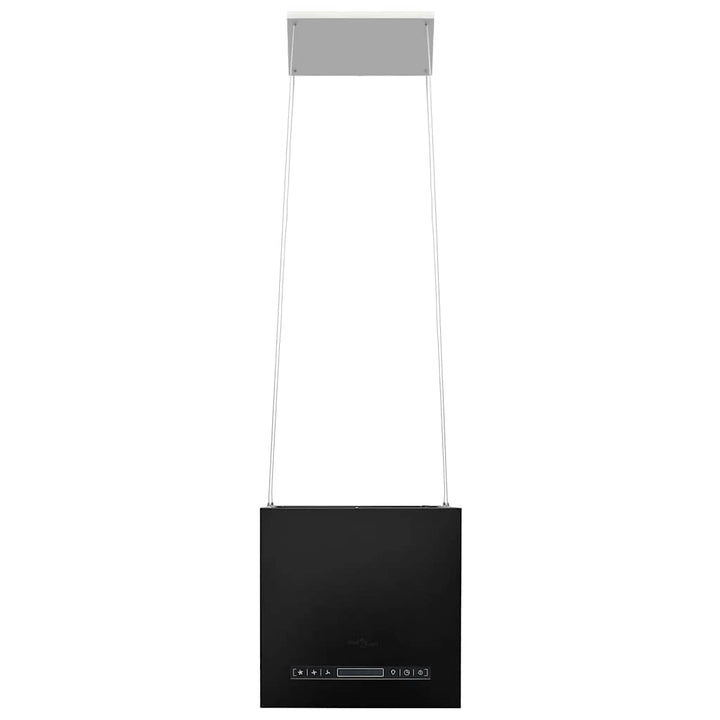 hængende ø-emhætte med touchsensor LCD 37 cm pulverlakeret stål