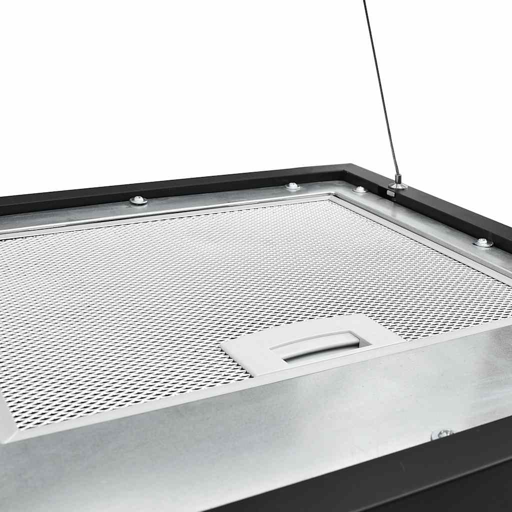hængende ø-emhætte med touchsensor LCD 37 cm pulverlakeret stål