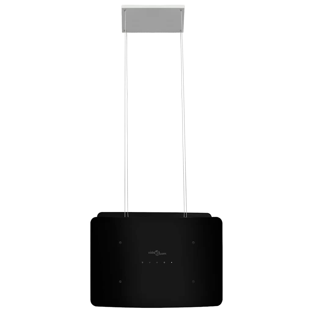 hængende ø-emhætte med touchsensor LCD hærdet glas