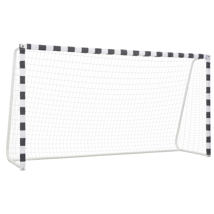 fodboldmål 300 x 160 x 90 cm metal sort og hvid