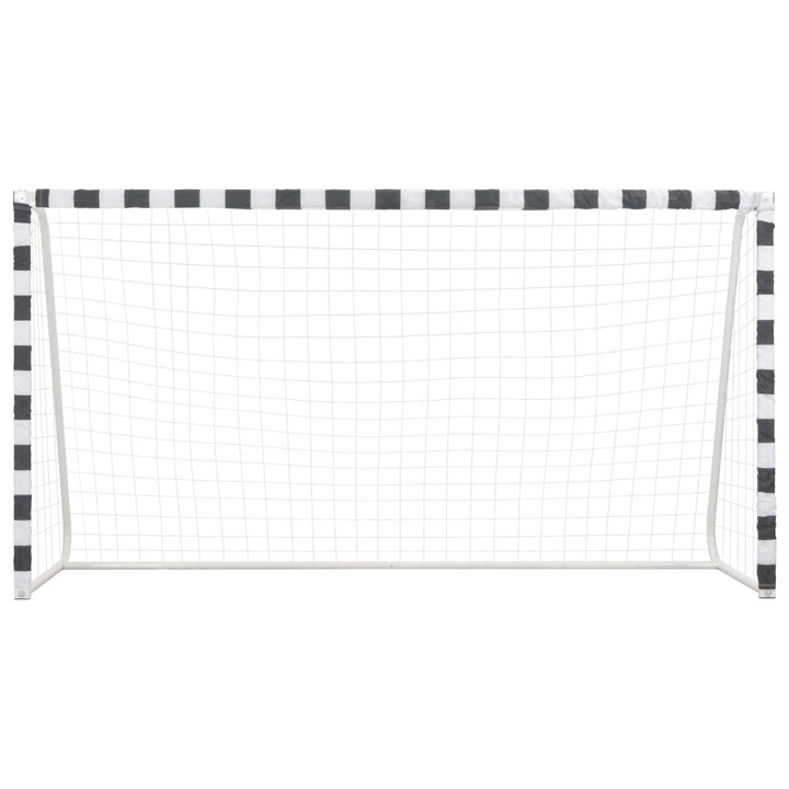 fodboldmål 300 x 160 x 90 cm metal sort og hvid