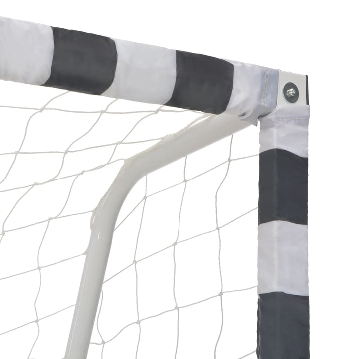 fodboldmål 300 x 160 x 90 cm metal sort og hvid