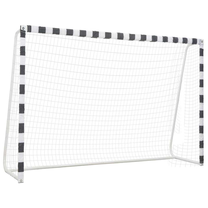 fodboldmål 300 x 200 x 90 cm metal sort og hvid