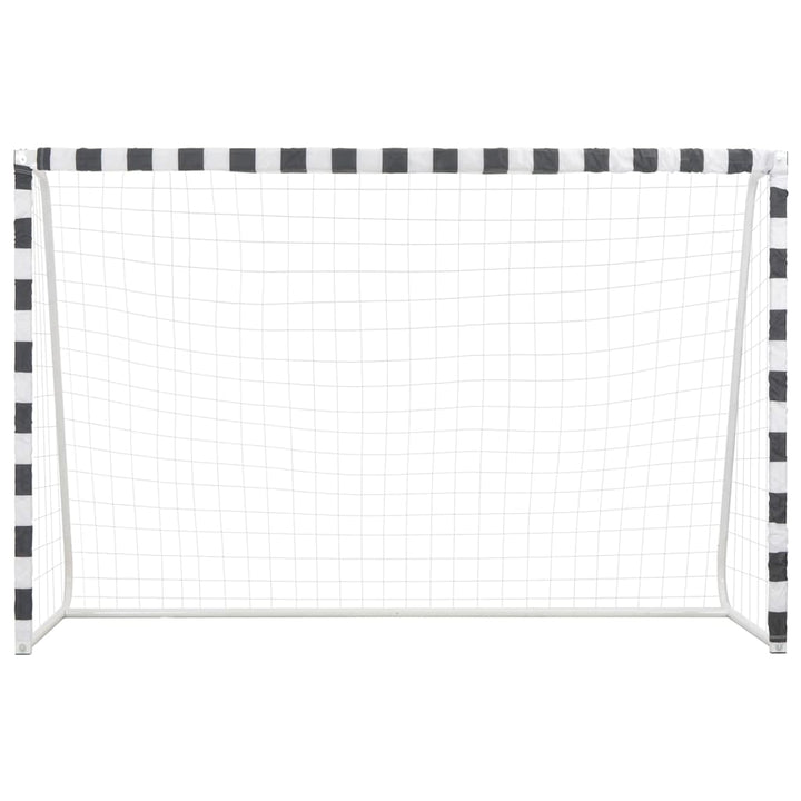 fodboldmål 300 x 200 x 90 cm metal sort og hvid