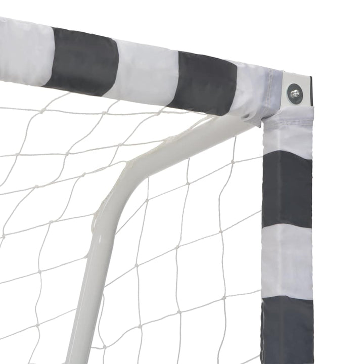 fodboldmål 300 x 200 x 90 cm metal sort og hvid