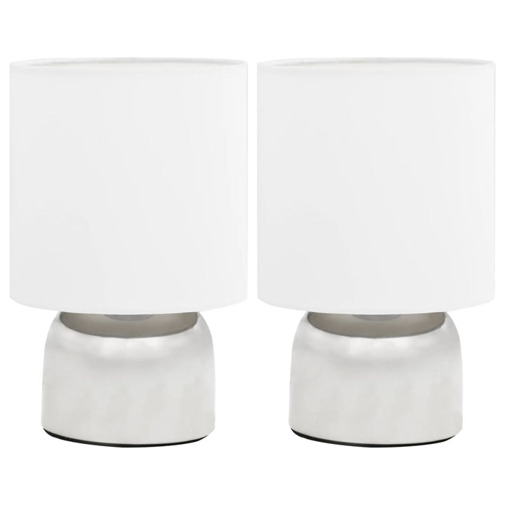 bordlamper 2 stk. touch-knap E14 hvid