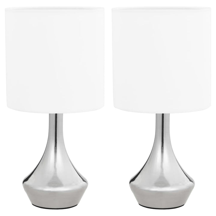 bordlamper 2 stk. touch-knap E14 hvid