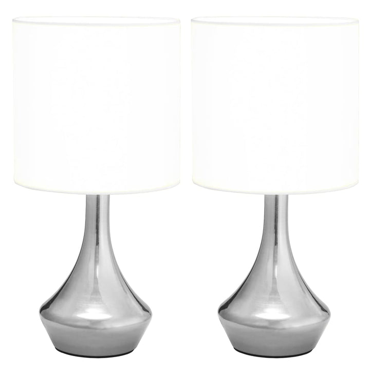 bordlamper 2 stk. touch-knap E14 hvid