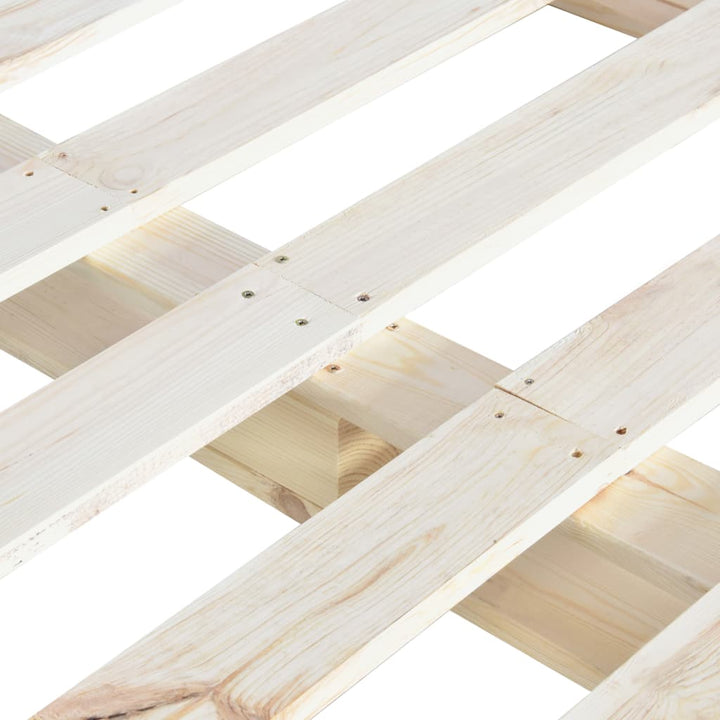 Pallesengestel med sengegavl 140x200 cm massivt fyrretræ