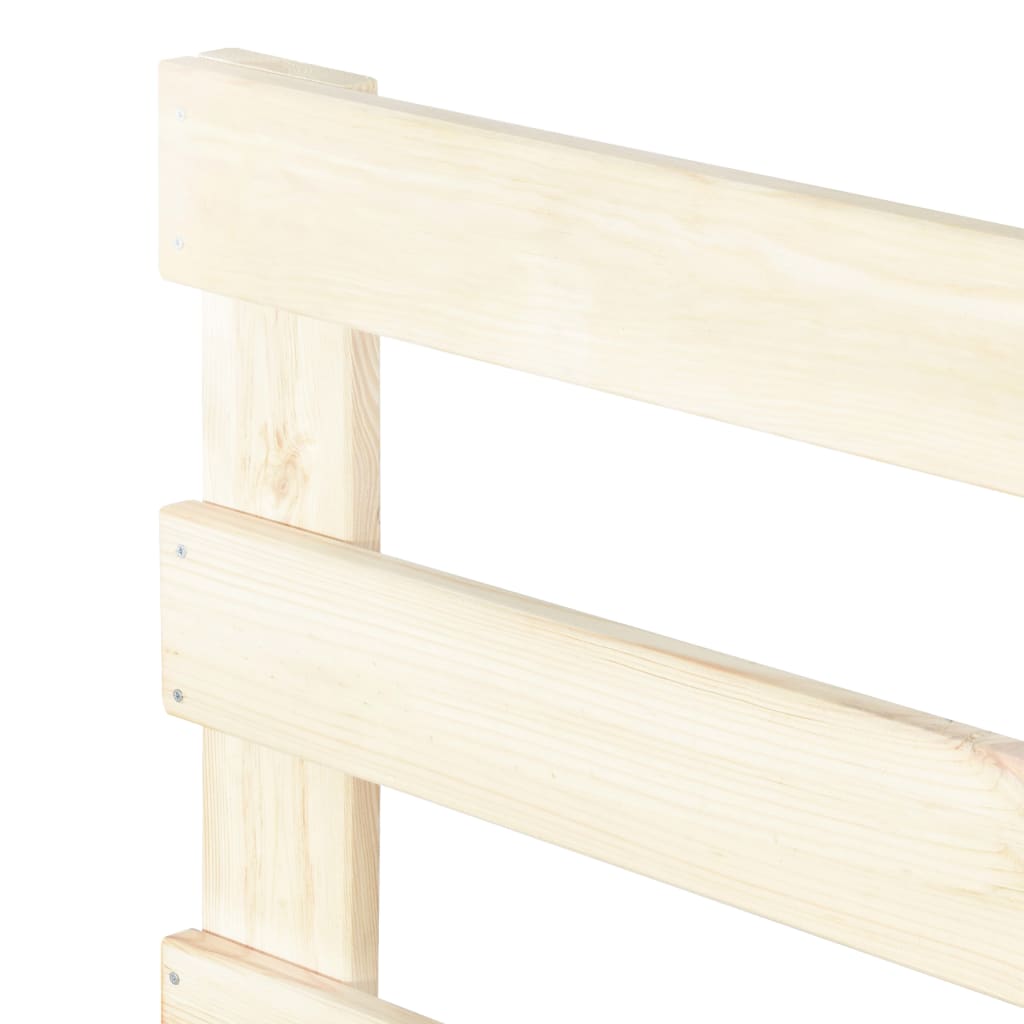 Pallesengestel med sengegavl 140x200 cm massivt fyrretræ