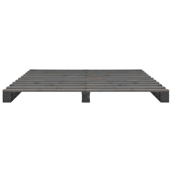 palleseng massivt fyrretræ 120 x 200 cm grå
