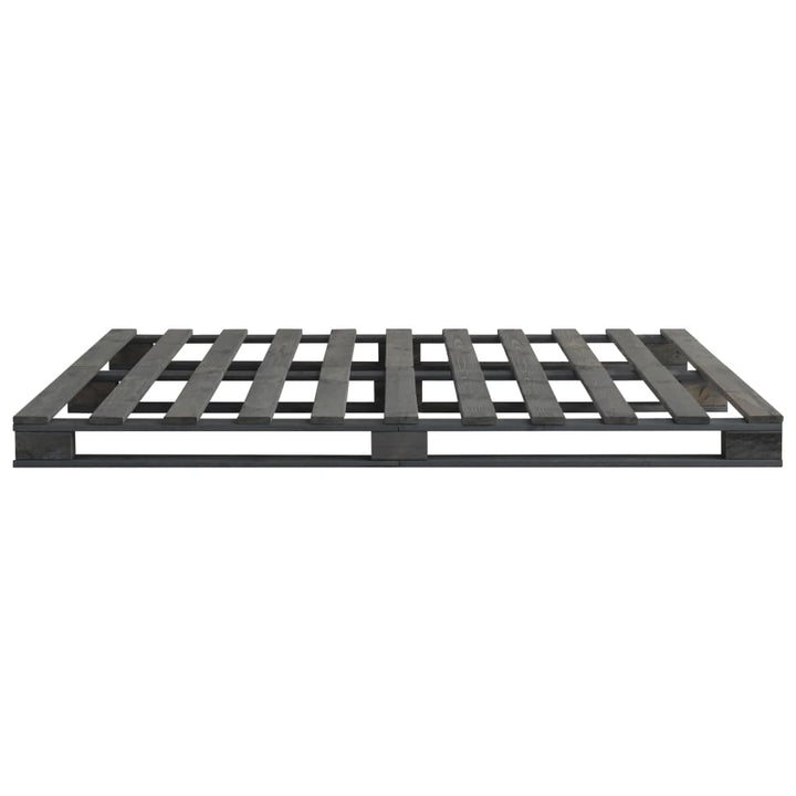 Pallesengestel 140x200 cm massivt fyrretræ grå