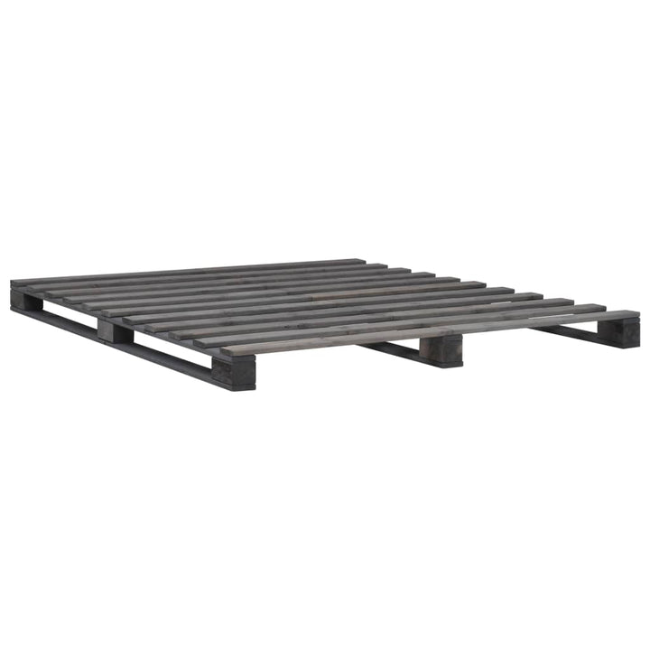 palleseng massivt fyrretræ 160 x 200 cm grå