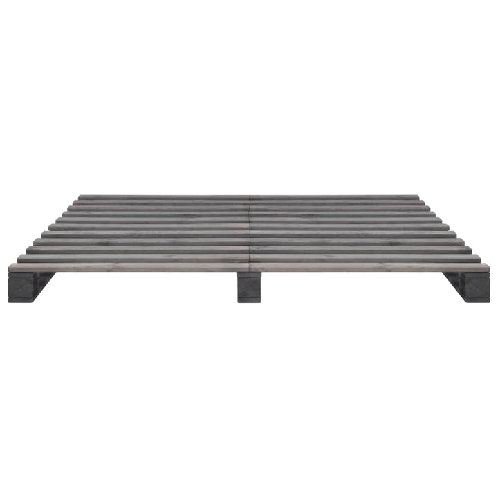 Pallesengestel 180x200 cm massivt fyrretræ grå