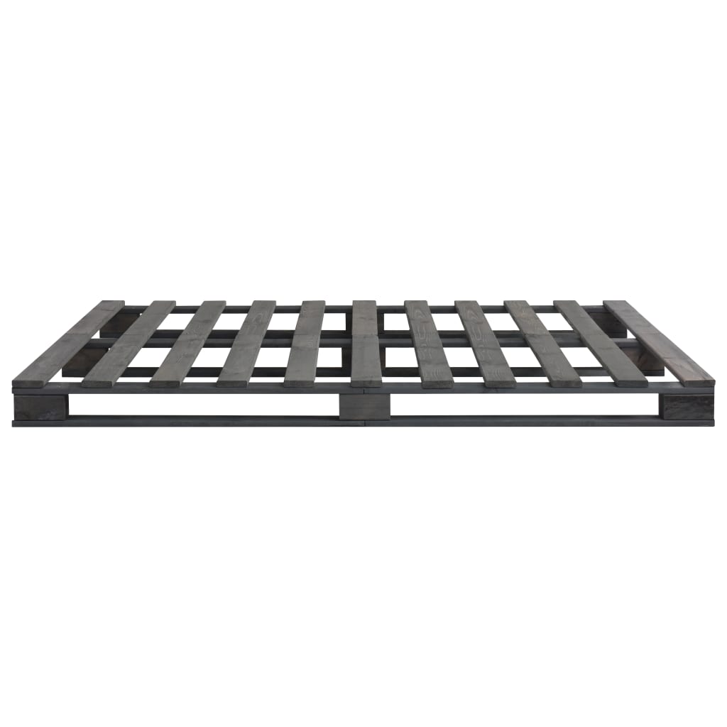 Pallesengestel 180x200 cm massivt fyrretræ grå