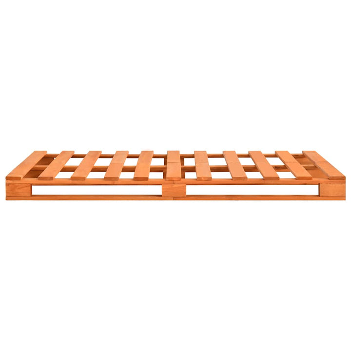 pallesengestel 140x200 cm massivt fyrretræ brun