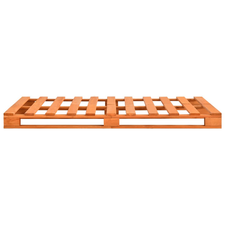 pallesengestel 140x200 cm massivt fyrretræ brun