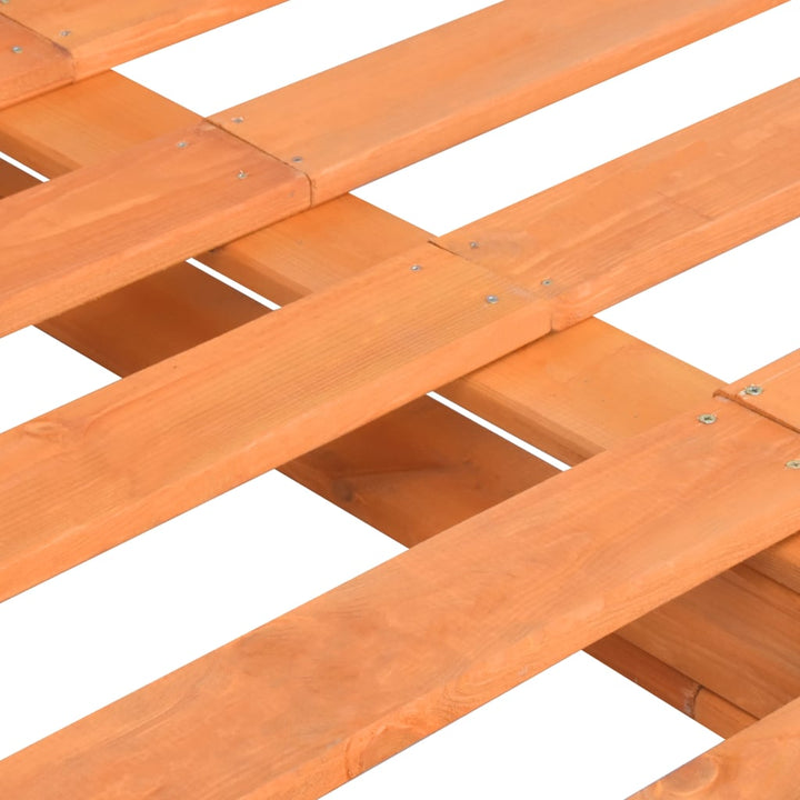 pallesengestel 140x200 cm massivt fyrretræ brun