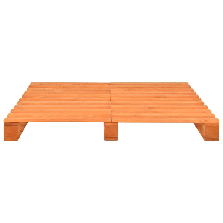 palleseng massivt fyrretræ 180 x 200 cm brun