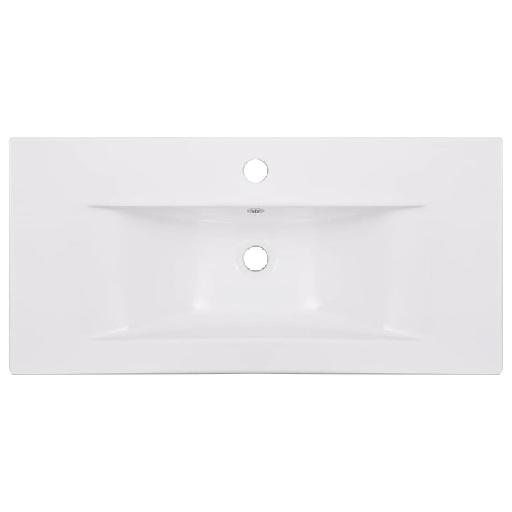 indbygget håndvask 81x39,5x18,5 cm keramisk hvid