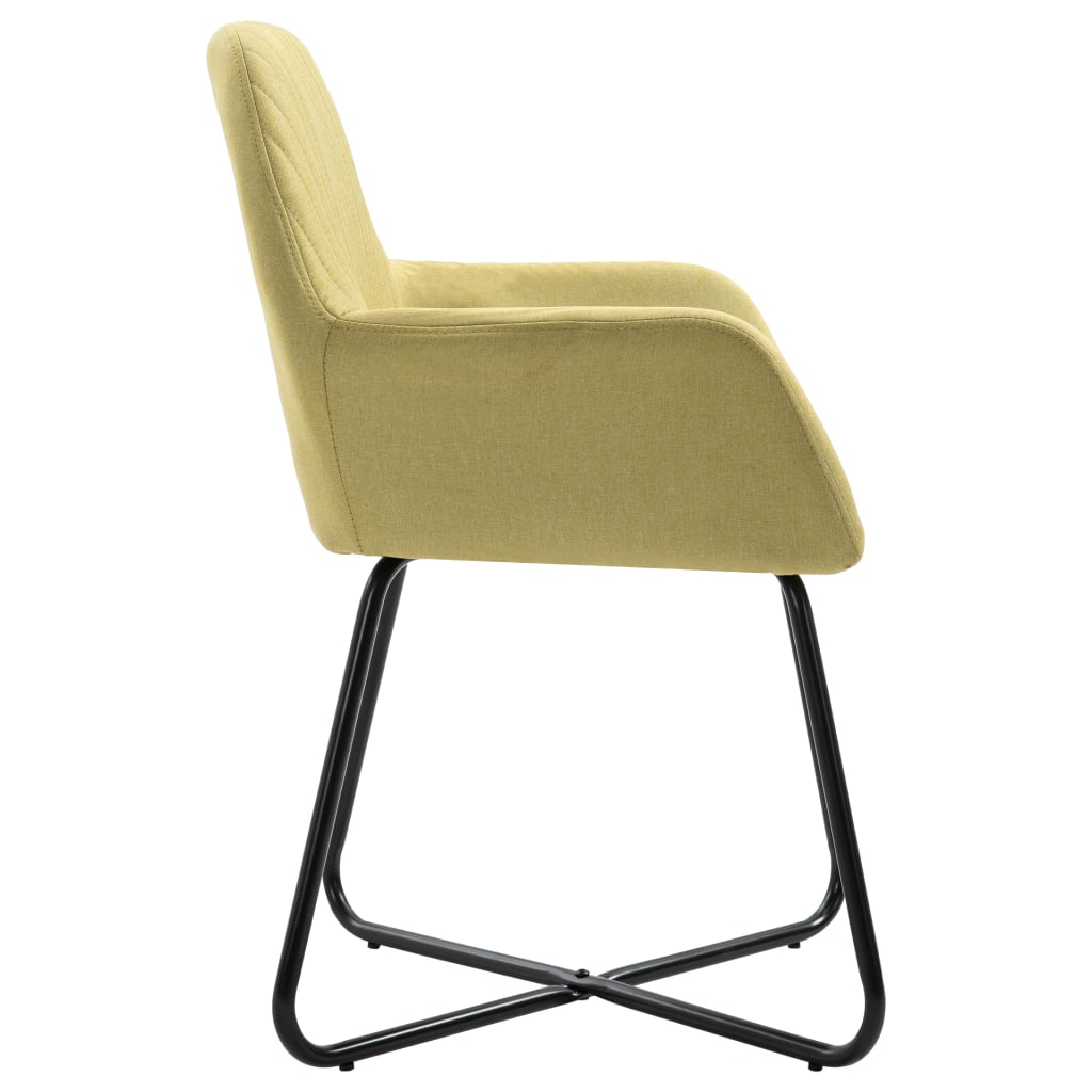 spisebordsstole 4 stk. stof grøn
