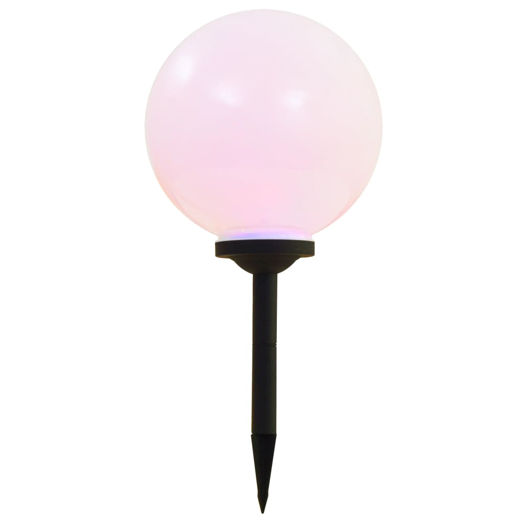 soldrevne udendørslamper LED 4 stk. 30 cm rund RGB