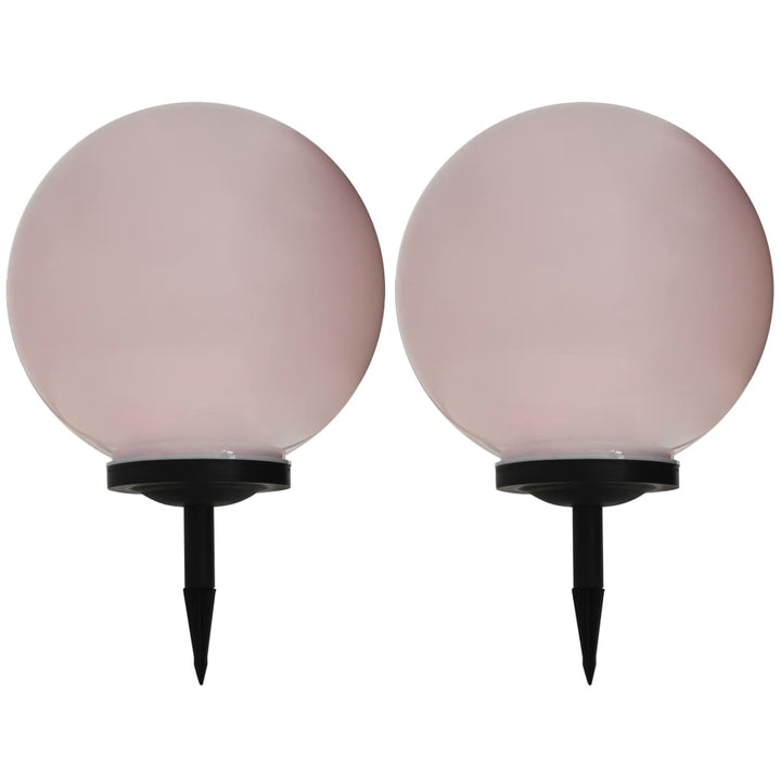 soldrevne udendørslamper LED 2 stk. 40 cm rund RGB