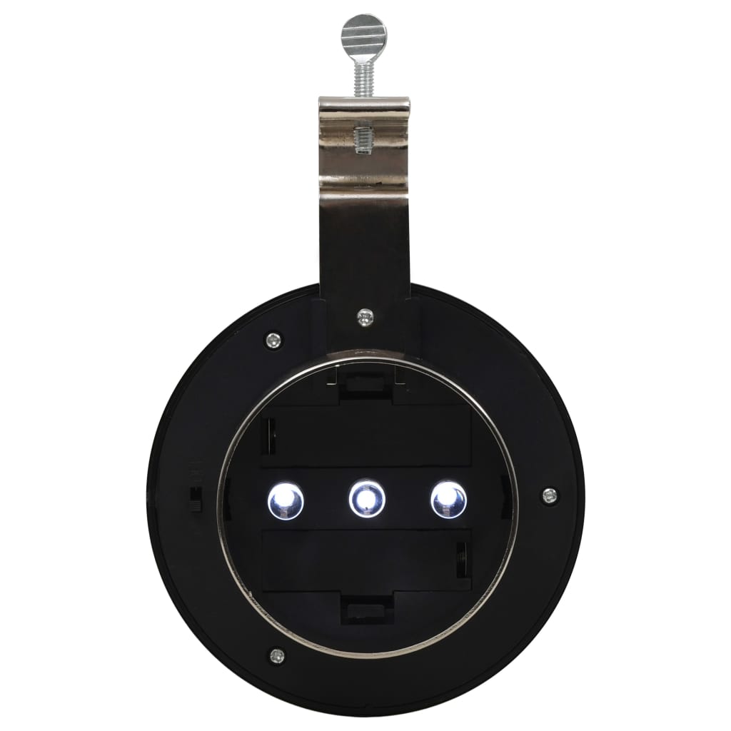 soldrevne udendørslamper LED 12 stk. 12 cm rund hvid