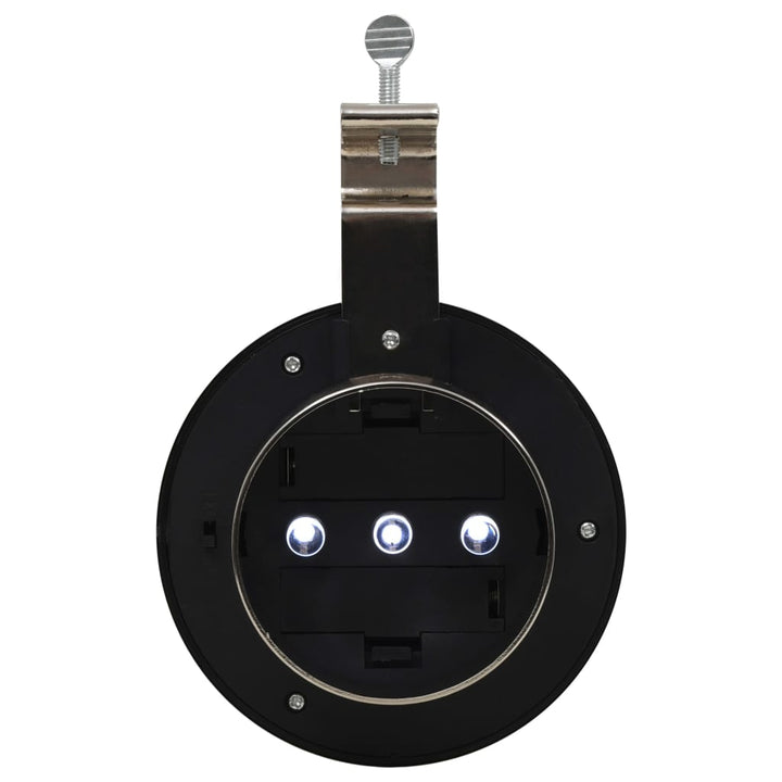 soldrevne udendørslamper LED 12 stk. 12 cm rund hvid