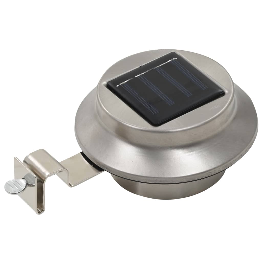 soldrevne udendørslamper LED 12 stk. 12 cm rund hvid