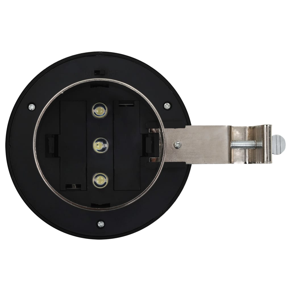 soldrevne udendørslamper LED 12 stk. 12 cm rund hvid