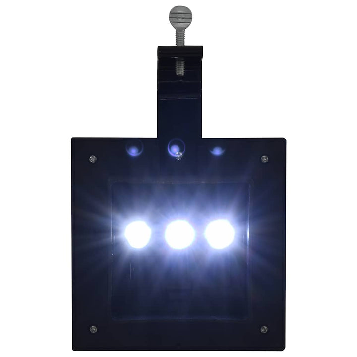 soldrevne udendørslamper LED 12 stk. 12 cm firkantet sort