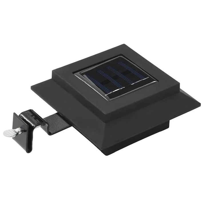 soldrevne udendørslamper LED 12 stk. 12 cm firkantet sort
