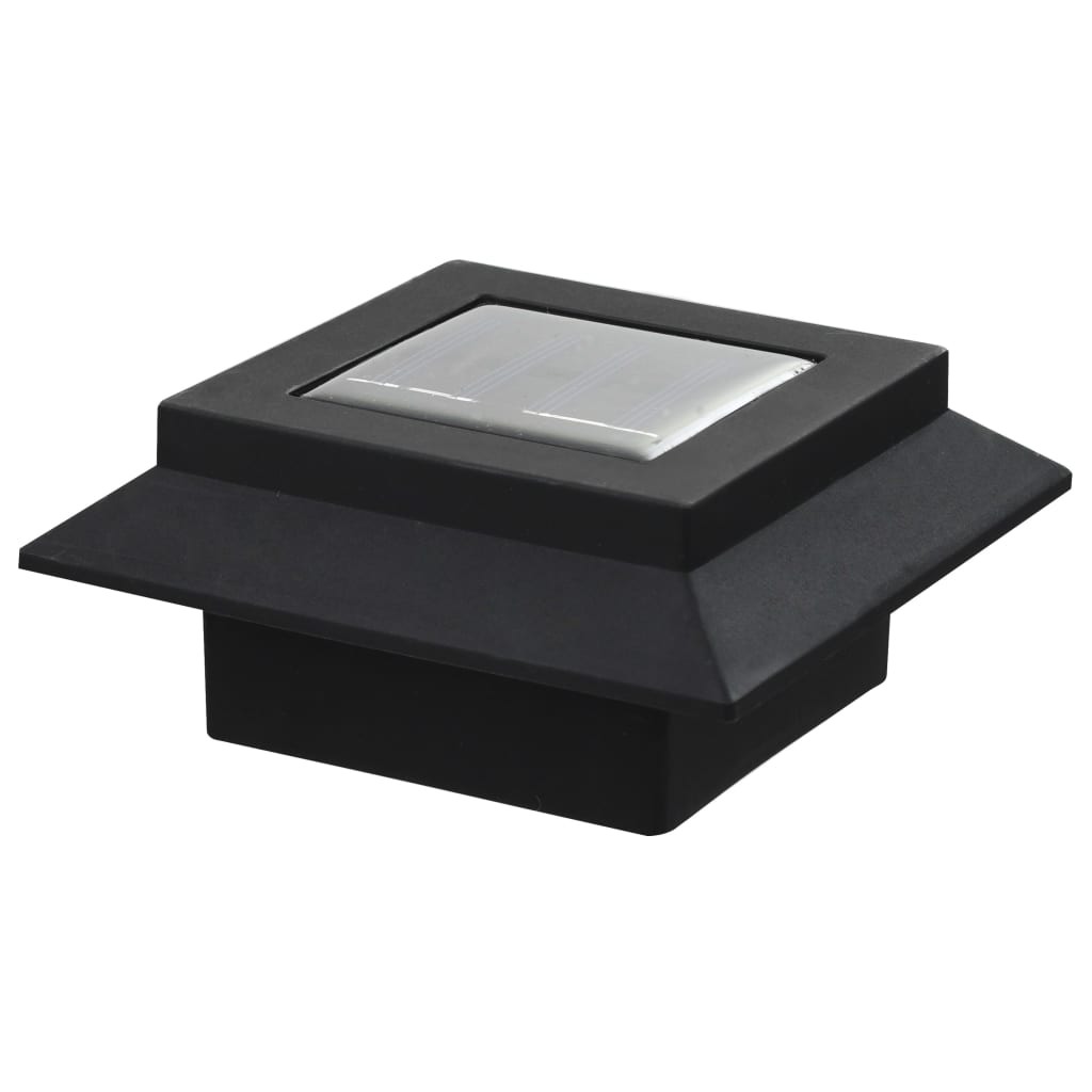 soldrevne udendørslamper LED 12 stk. 12 cm firkantet sort