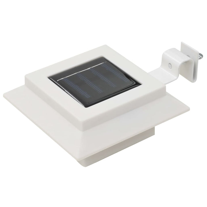 soldrevne udendørslamper LED 12 stk. 12 cm firkantet hvid