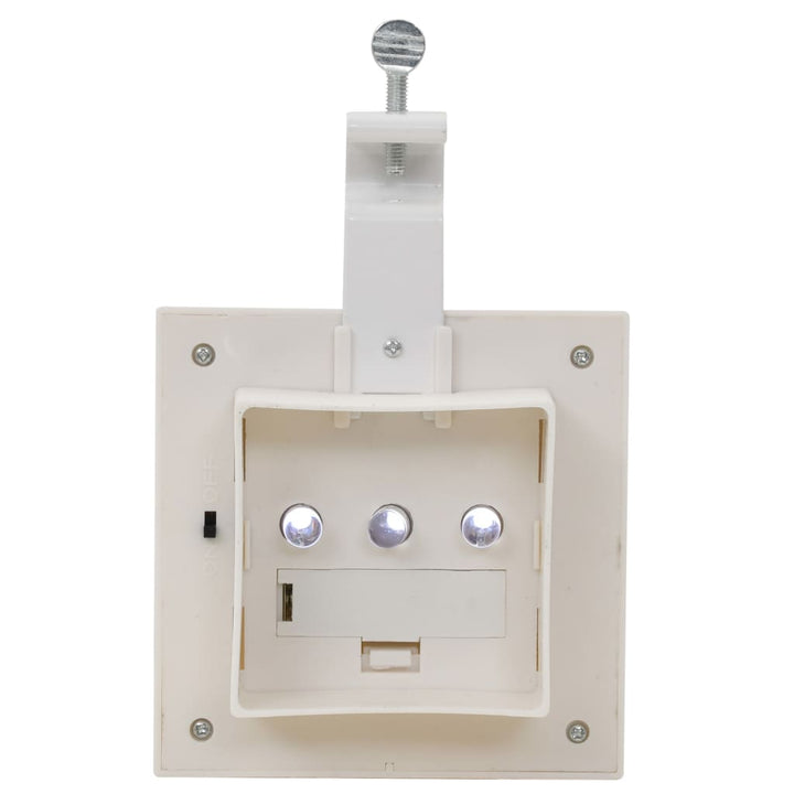 soldrevne udendørslamper LED 12 stk. 12 cm firkantet hvid
