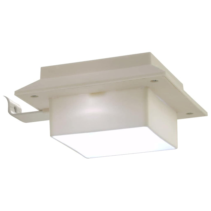 soldrevne udendørslamper LED 12 stk. 12 cm firkantet hvid