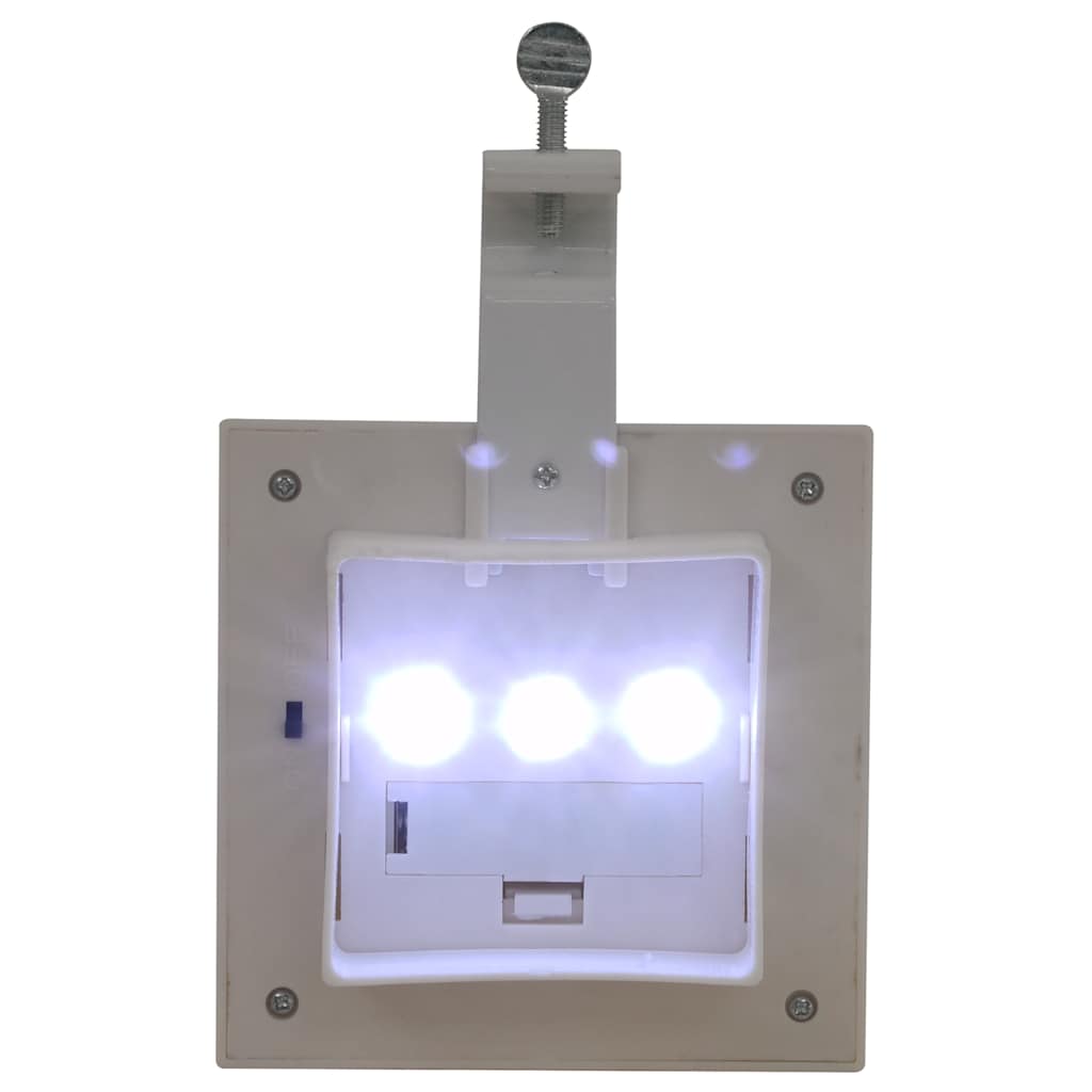 soldrevne udendørslamper LED 12 stk. 12 cm firkantet hvid