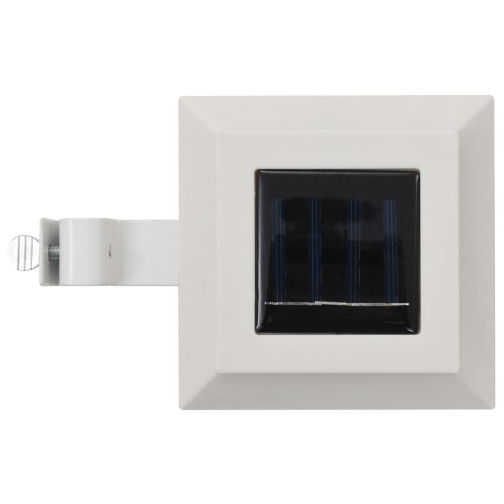 soldrevne udendørslamper LED 12 stk. 12 cm firkantet hvid